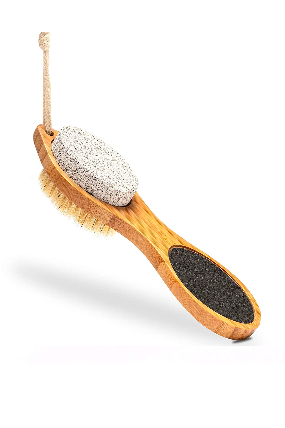 Pumice Stone Foot Scrubber - Pedicure Foot File with Handle for Dry Dead  Skin - Callus Remover for Feet - Foot Scraper - Exfoliating Brush for  Heels, Elbows, Hands Black