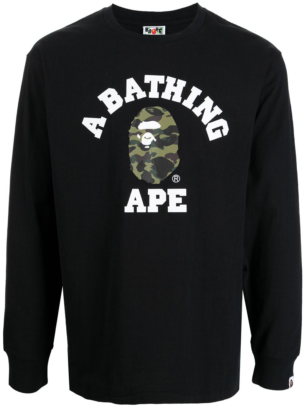 black graphic long sleeve shirt
