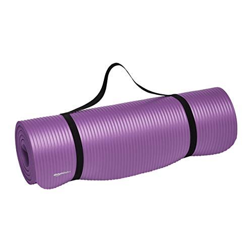 Basics 1/2-Inch Extra Thick Exercise Yoga Mat, red