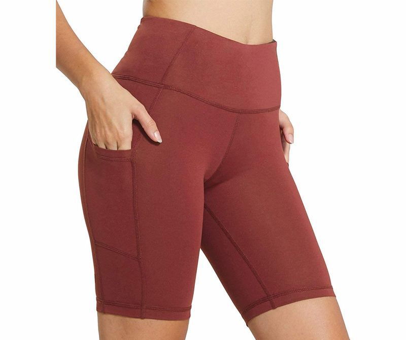 Womens long best sale exercise shorts