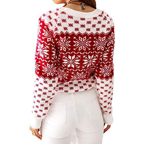 Women Sweaters and Pullovers Knitwear Letter Print red Christmas Sweater