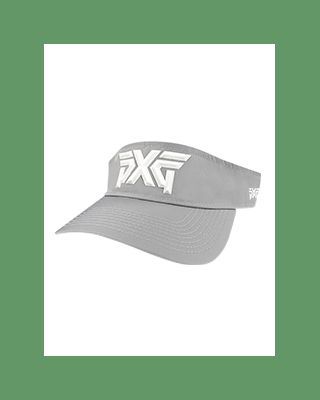 Sports visor with faceted logo