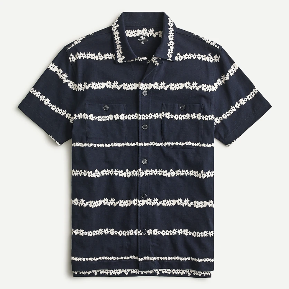Short-Sleeve Camp-Collar Harbor Shirt 