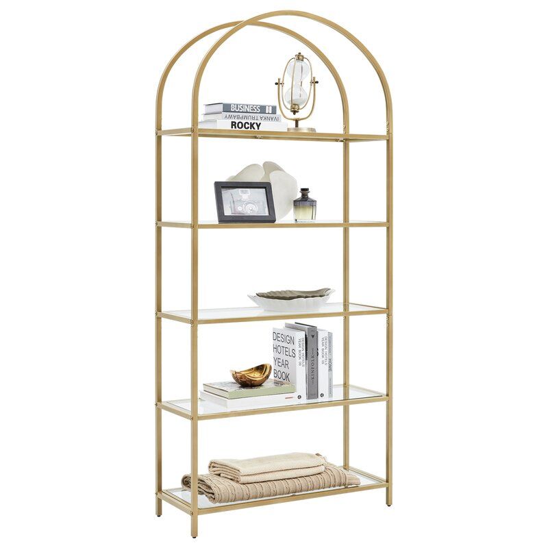 Everly Quinn Metal Etagere Bookcase