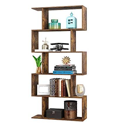 Yusong 5-Tier Wooden Bookcase