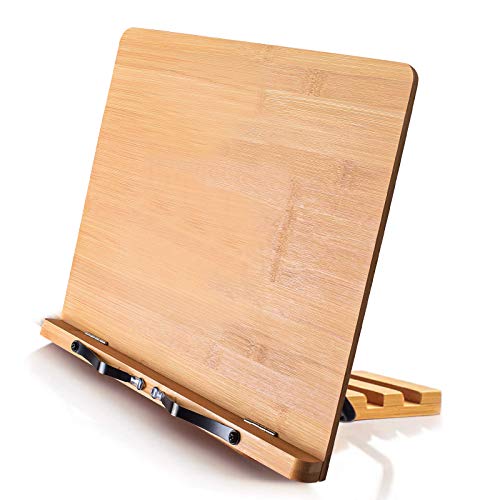 Bamboo Book Stand Cookbook Holder
