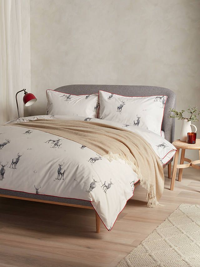 christmas bedding white and grey