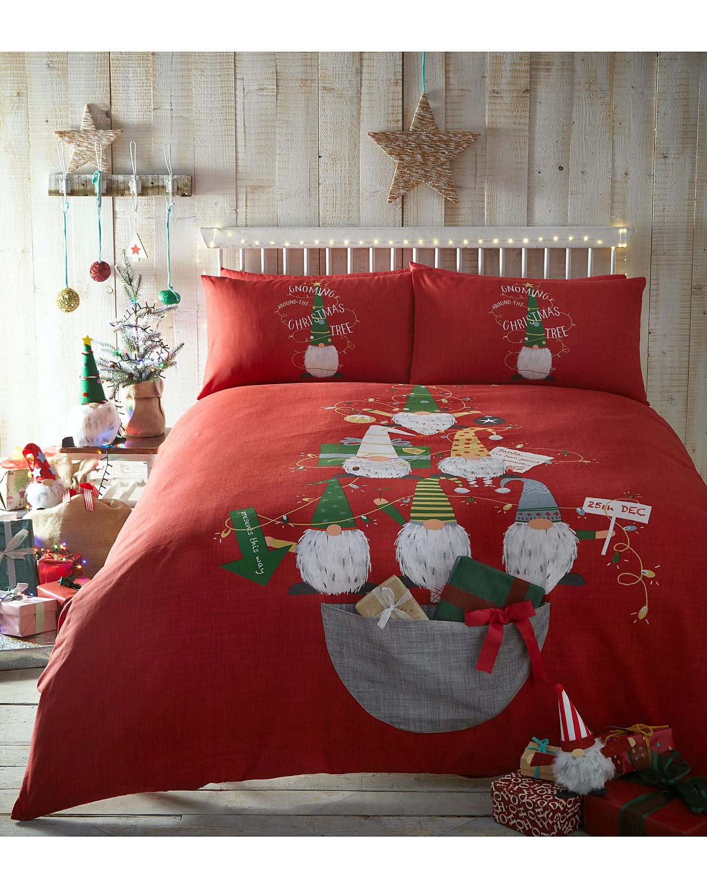 Merry Christmas Duvet Cover Sets Reversible Festive Bedding Soft  Bed Set 