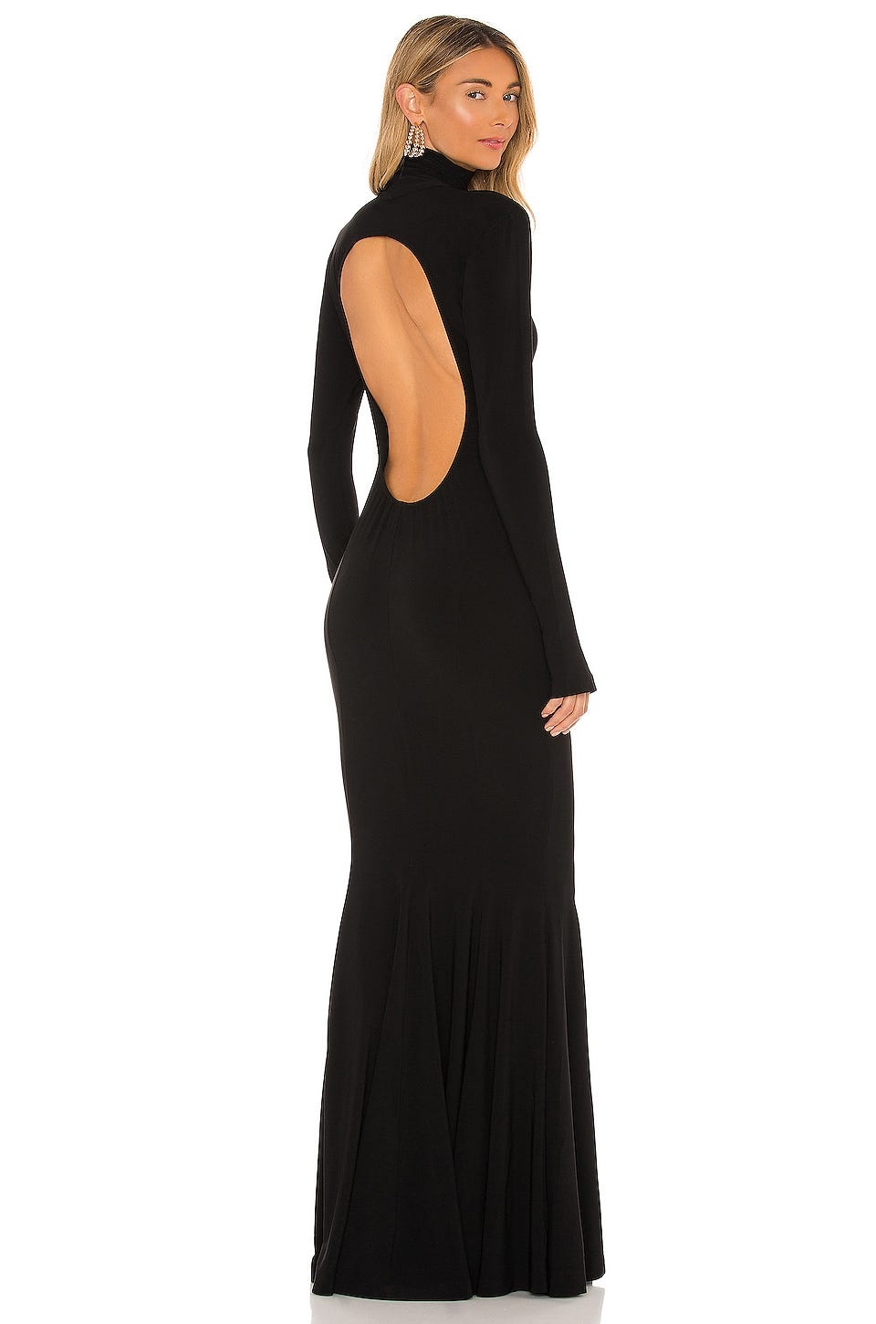 Turtle Open Back Fishtail Gown