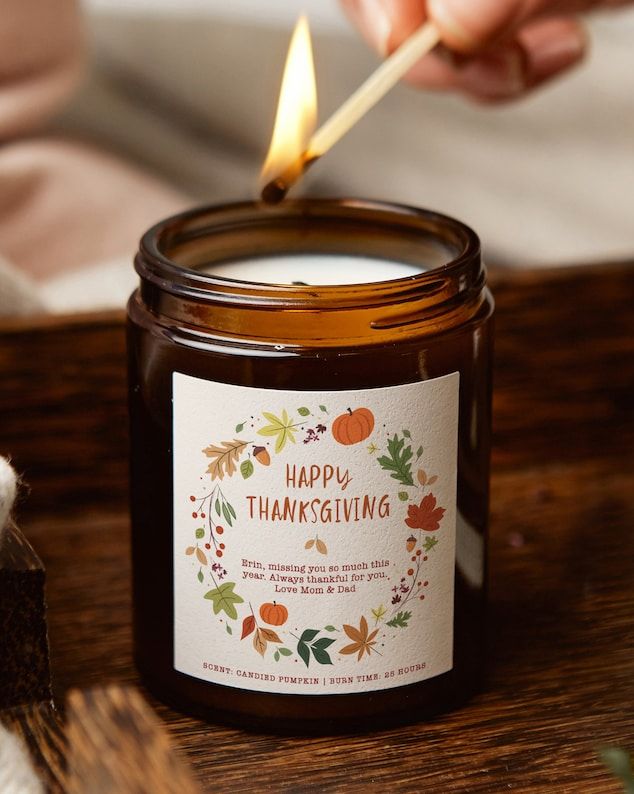 'Happy Thanksgiving' Candle