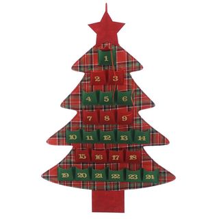 Tartan Tree Advent Calendar - Red