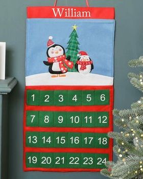 Personalised Penguin Pals Fabric Advent Calendar
