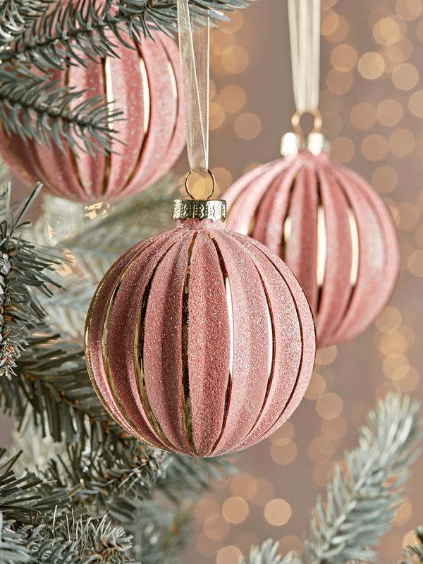 PInk Collection Christmas Decorations Baubles Christmas ball Tree Topper new 4cm 