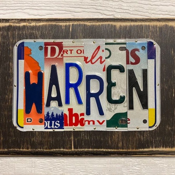 Personalized License Plate Sign