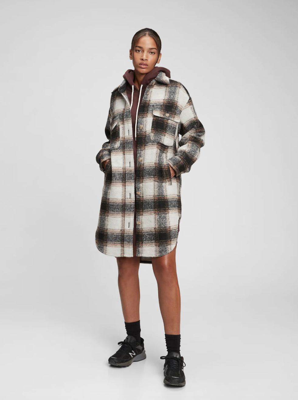 gap plaid coat