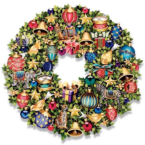 Trompe L’Oeil Christmas Wreath