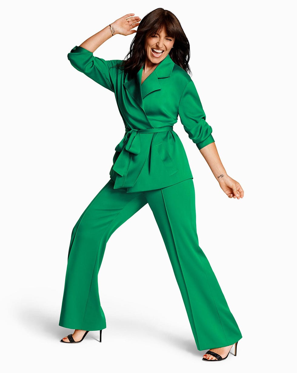 Green Satin Back Tie Waist Utility Jacket