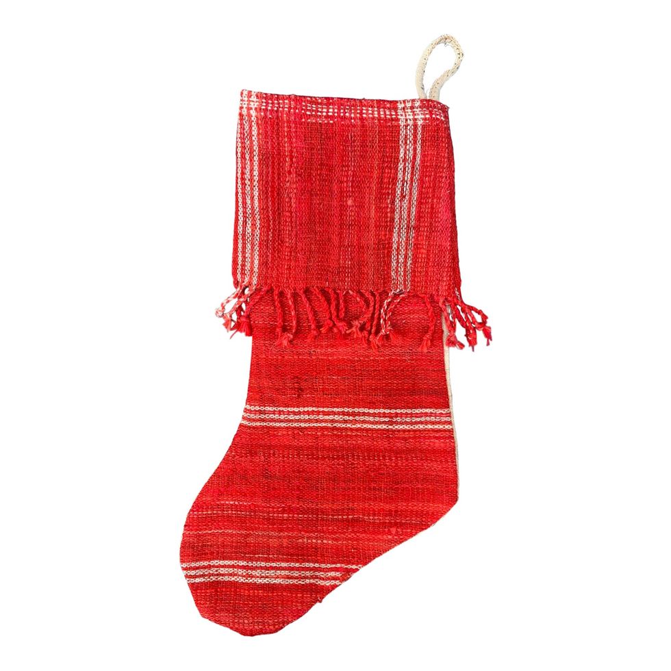Hand Loomed Indian Christmas Stocking