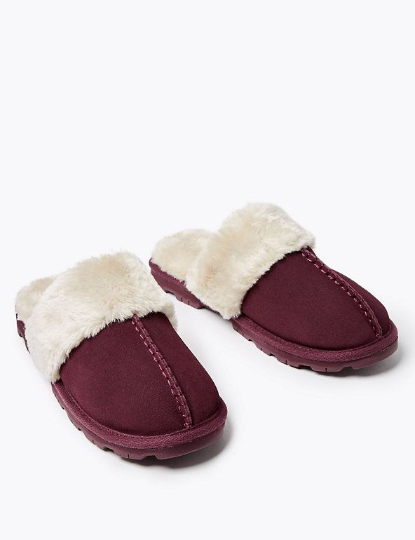 Suede Mule Slippers [None]