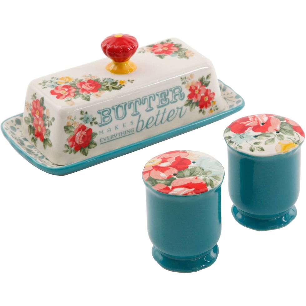 The Pioneer Woman Butter Dish and Shakers Set
