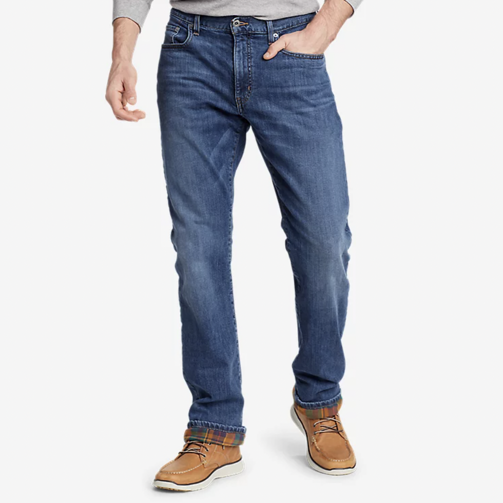 Northern Expedition Men's Blue Flannel-Lined Jeans