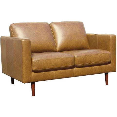10 Best Leather Sofas To In 2021 Sofa Reviews 10 Best Leather Sofas To In 2021, Rivet Brooke Contemporary Mid Century Modern Tufted Leather Sofa