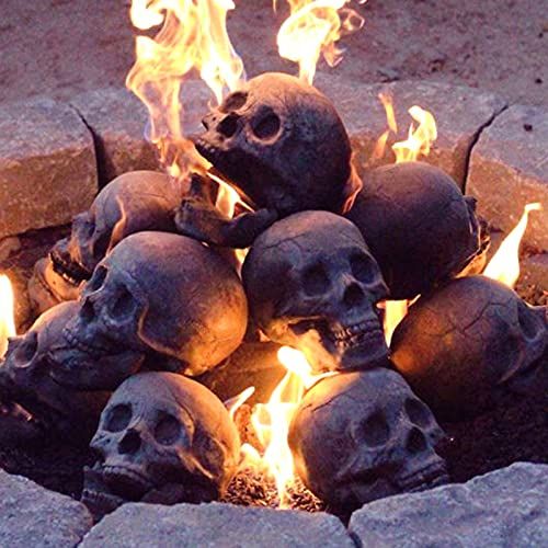 Imitated Human Skull Gas Log