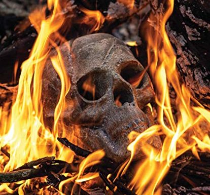 Ceramic Fireproof Fire Pit Skull Log