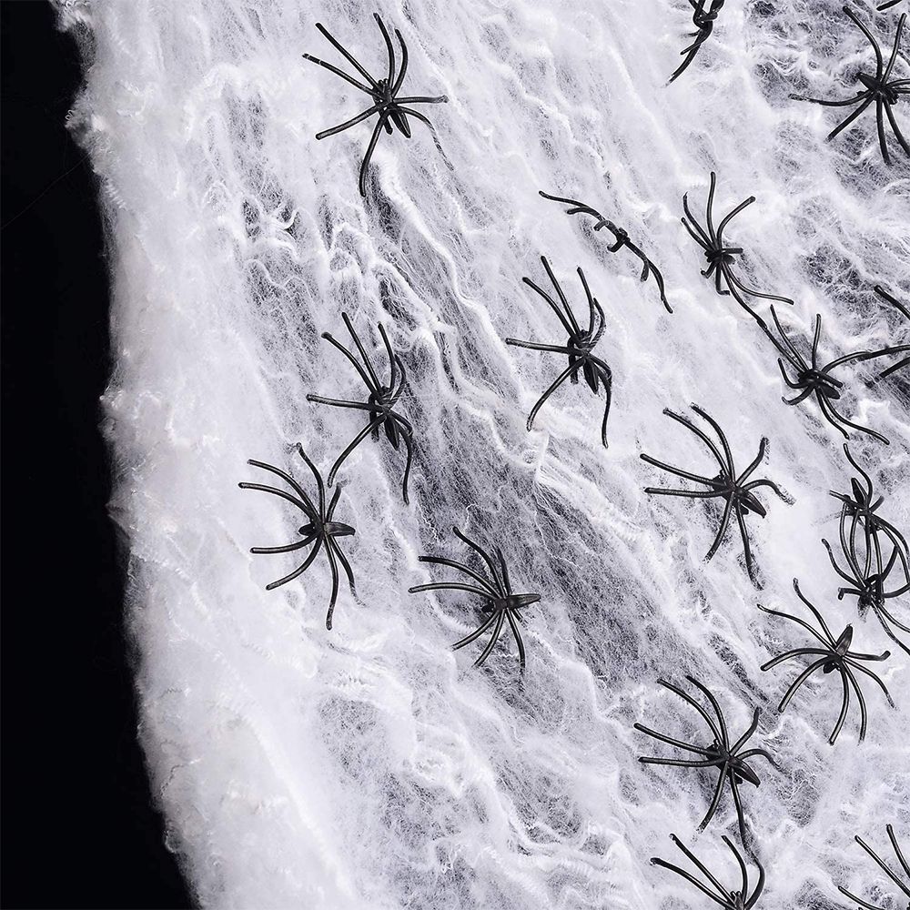 Halloween fake spider deals web