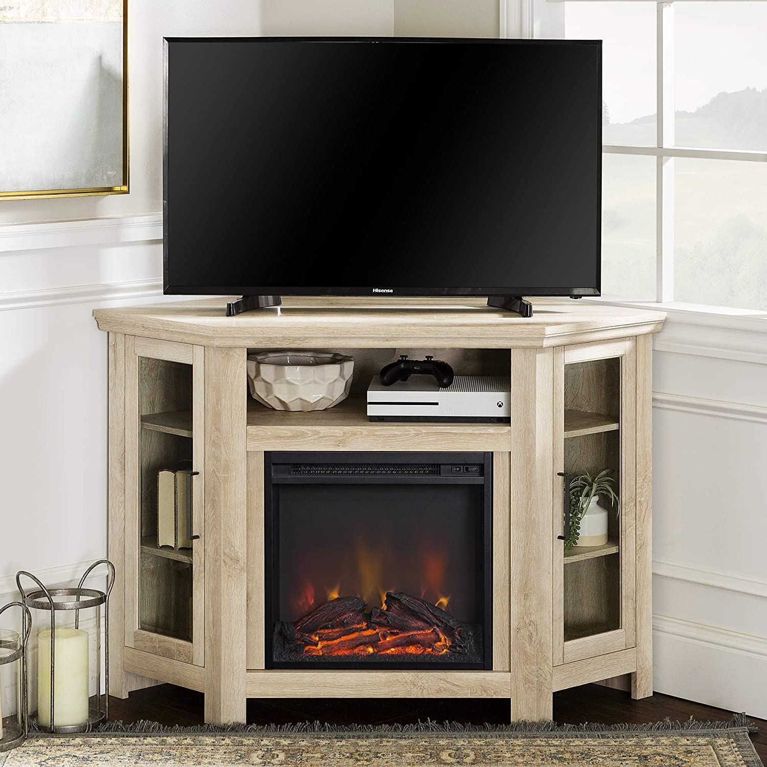 The 9 Best Fireplace Tv Stands 2021, Corner Tv Stand With Built In Fireplace