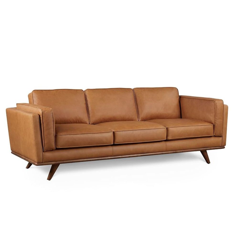 West Elm Zander Leather Sofa