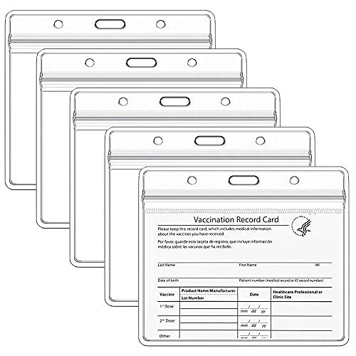 (5 Pack) CDC Vaccination Card Protectors