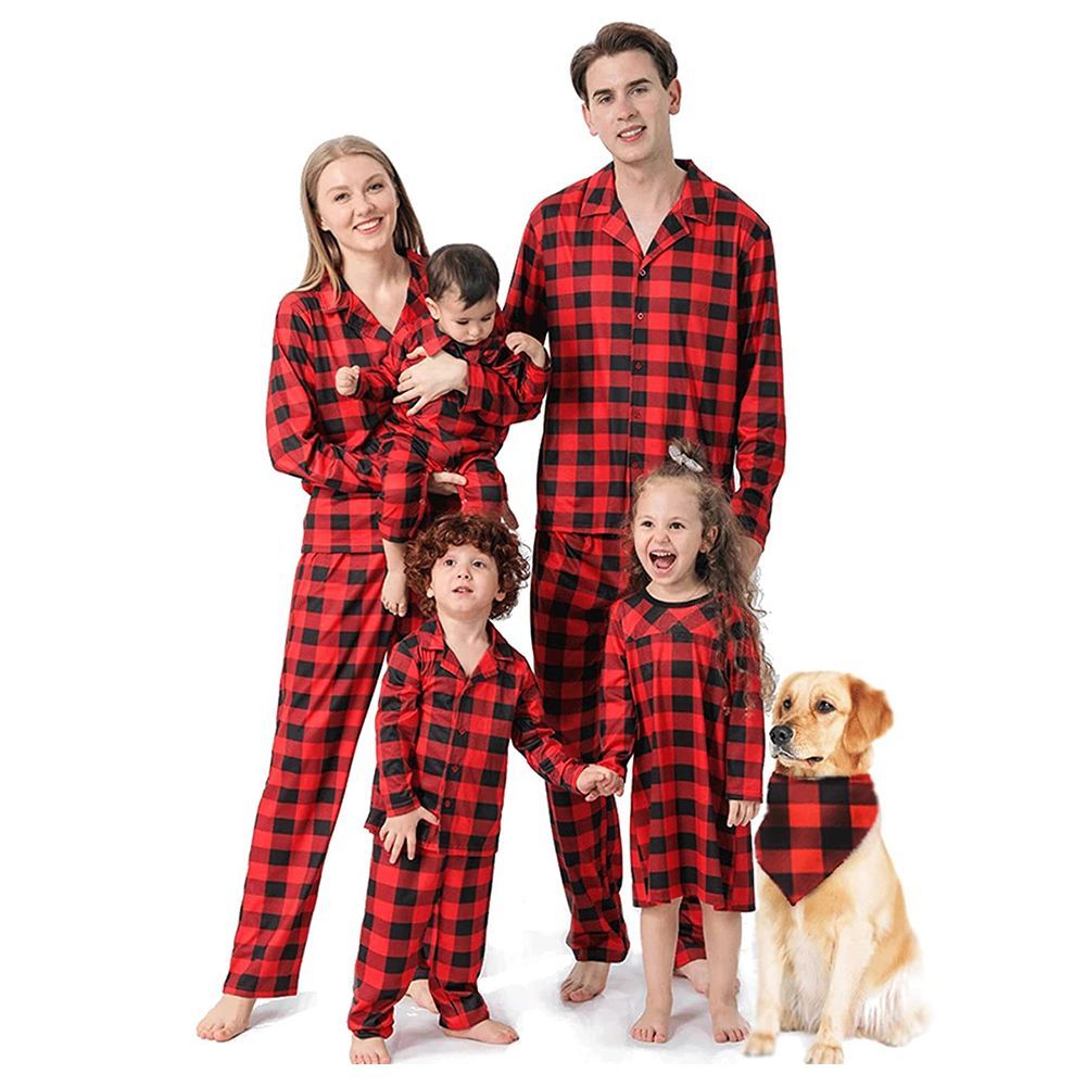 Haokaini Christmas Pajamas Family Matching Sleepwear Xmas Nightgown for All of Families