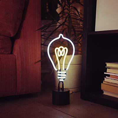 Amped & Co Lightbulb Neon Desk Light