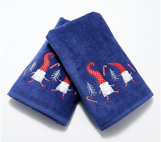 Holiday Printed Bath Towels - Set of 3