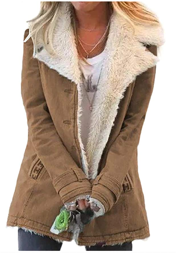 Jacket with Faux Fur Trim