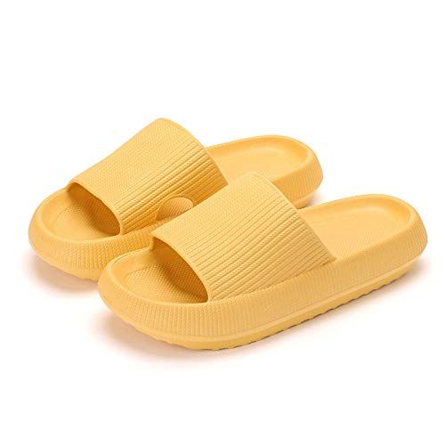  Pillow Slides | Woman's and Men's Slippers | Non-Slip | Thick  Soles | Ergonomically Designed Slides | Indoor & Outdoor Use | Soft Shower