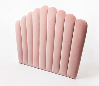 Flora Dusty Pink Velvet King Size Bed Headboard