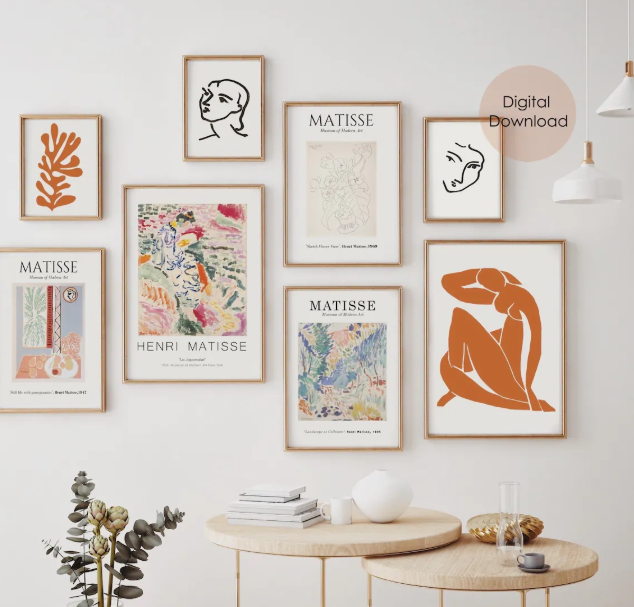 Matisse print Set of 8 digital prints