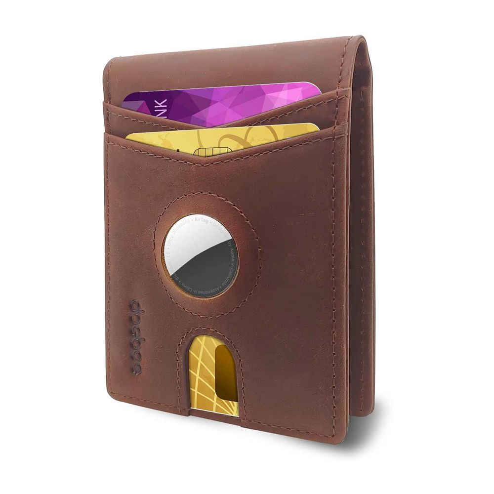 Minimalist Bifold Wallet Carbon Fiber Wallet with 15 Slots Credit Card Holder Wallet Gift Box RFID Blocking Mens Wallet Genuine Leather Airtag Wallet Men