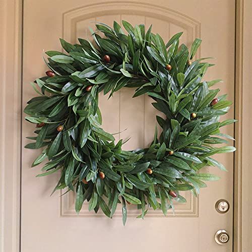 Dseap Olive Wreath for Front Door (22-Inches)