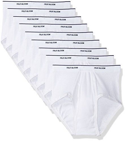 Fruit of the Loom Mens White Briefs, 6 Pack
