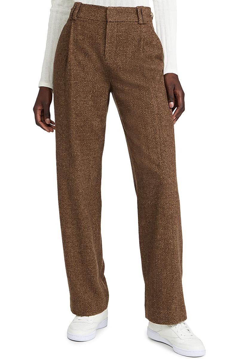 Flannel High Waisted Trousers