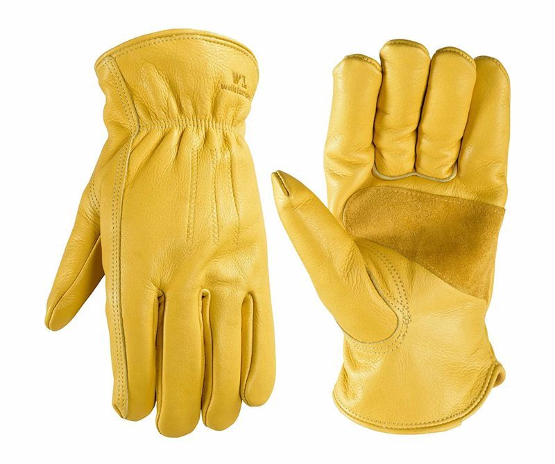 Brown,X-Large OZERO Insulated Work Gloves 3M Thinsulate Insulation Deerskin Leather Winter Glove Warm Polar Fleece Thermal for Driving Snow Working in Cold Weather for Women and Men