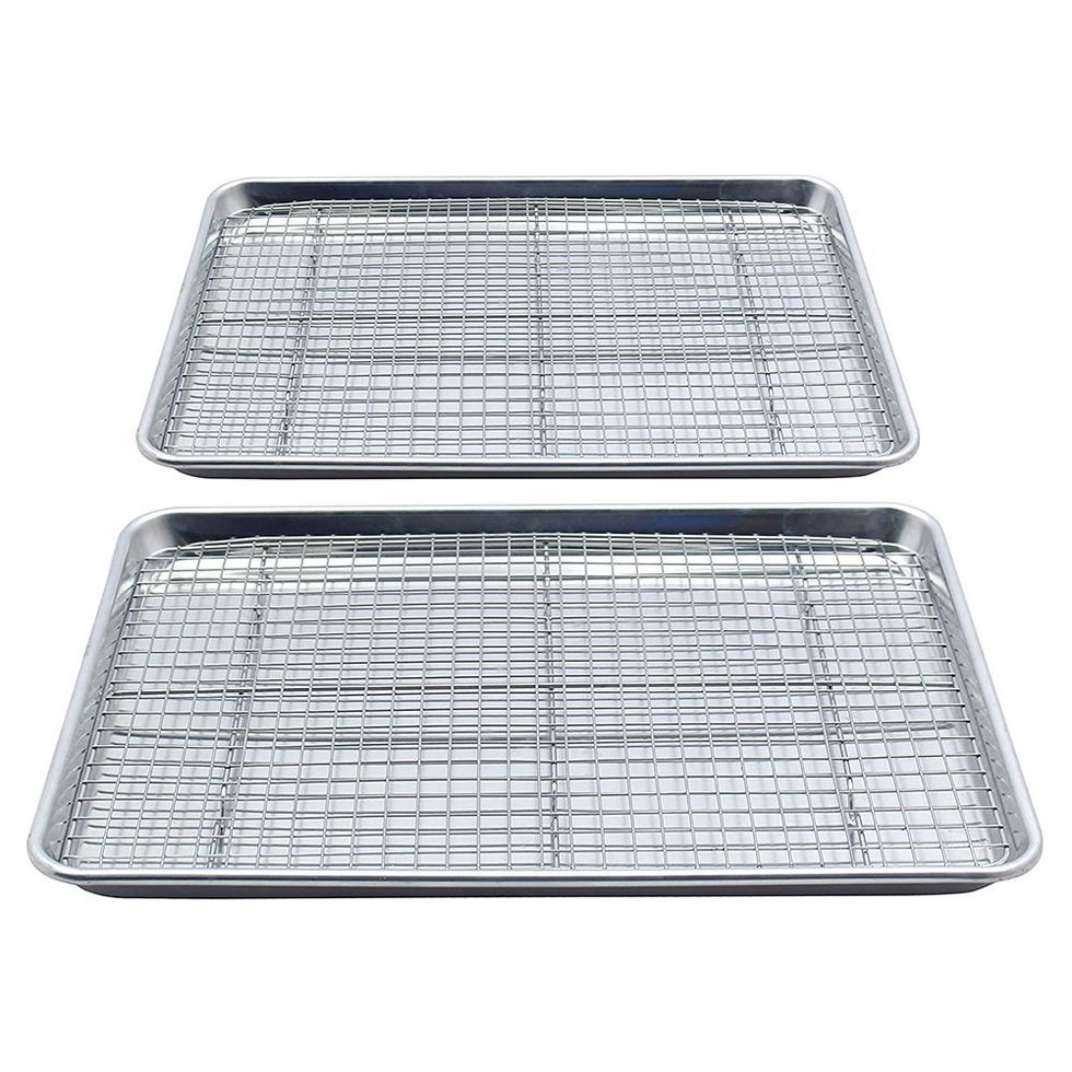Checkered Chef Baking Sheet With Wire Rack Set