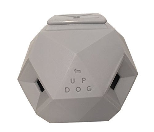 Up Dog Toys The Odin Dog Treat Dispenser Toy Light Grey