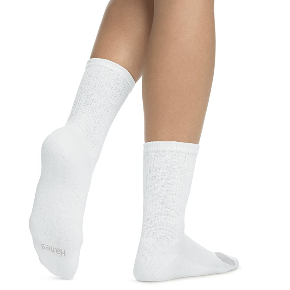 Hanes Women's 6-Pair Comfort Toe Seam Crew Socks
