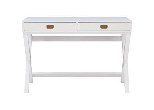 Linon Desk, White, 44"W x 20"D x 30"H