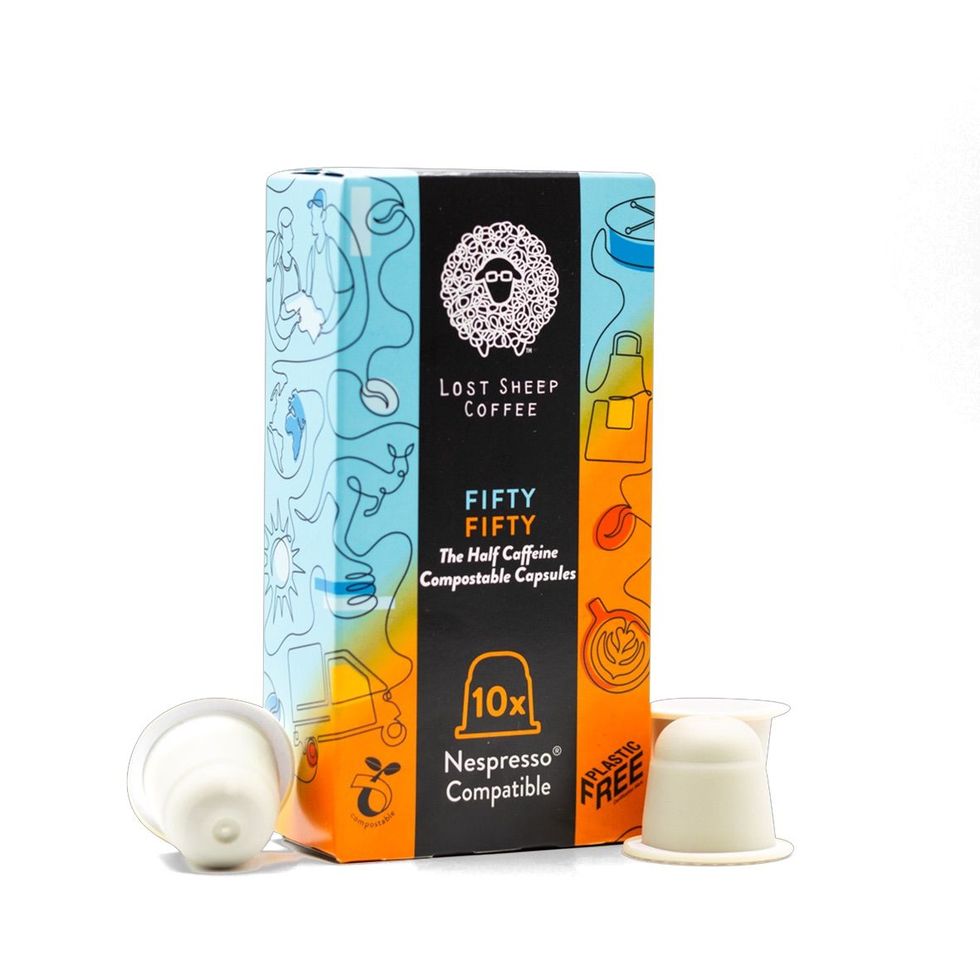 Fifty Fifty The Half Caffeine Compostable Capsules