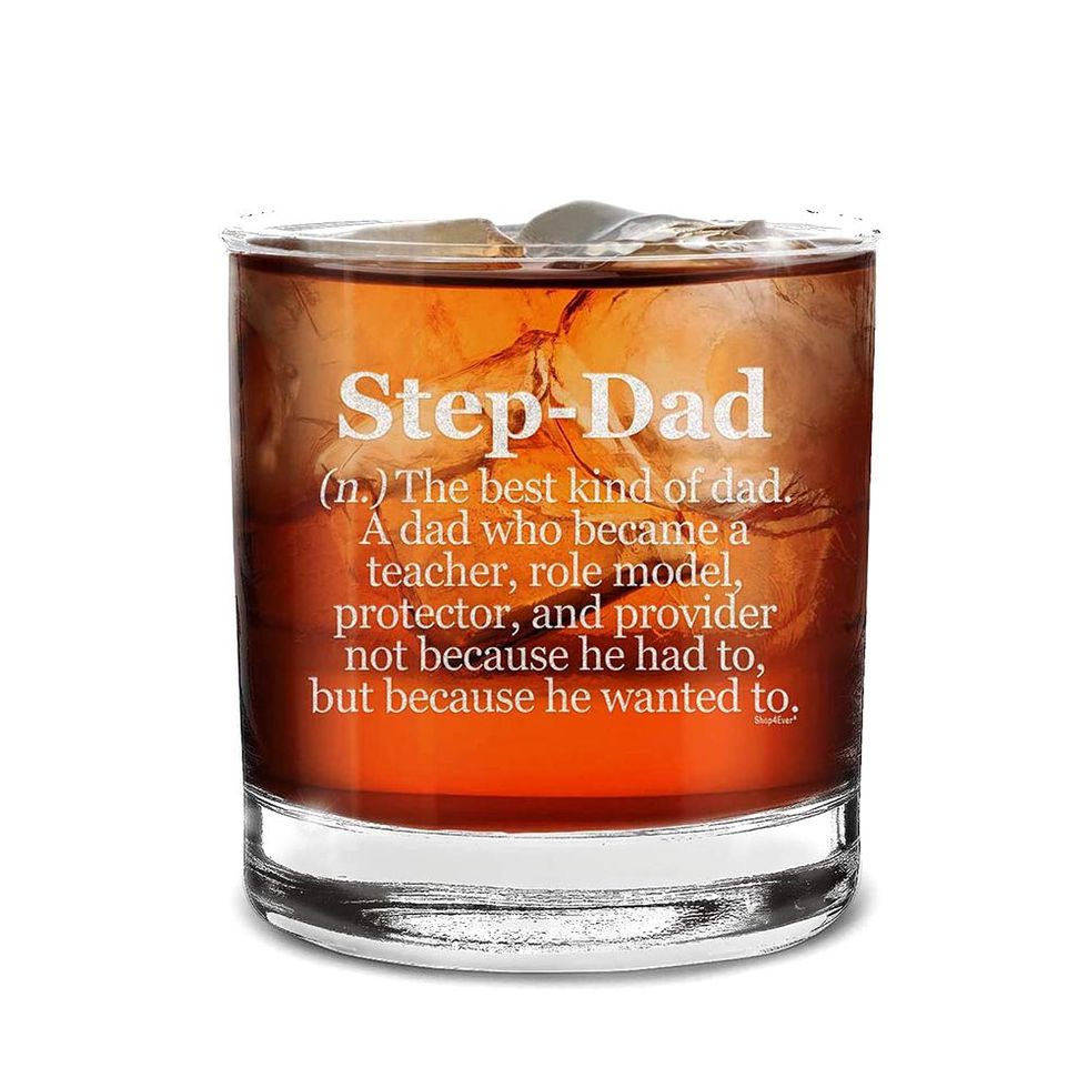 Step-Dad Definition Engraved Whiskey Glass